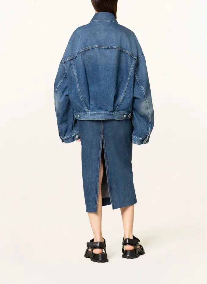 Acne Studios Oversized-Jeansjacke Rabatt
