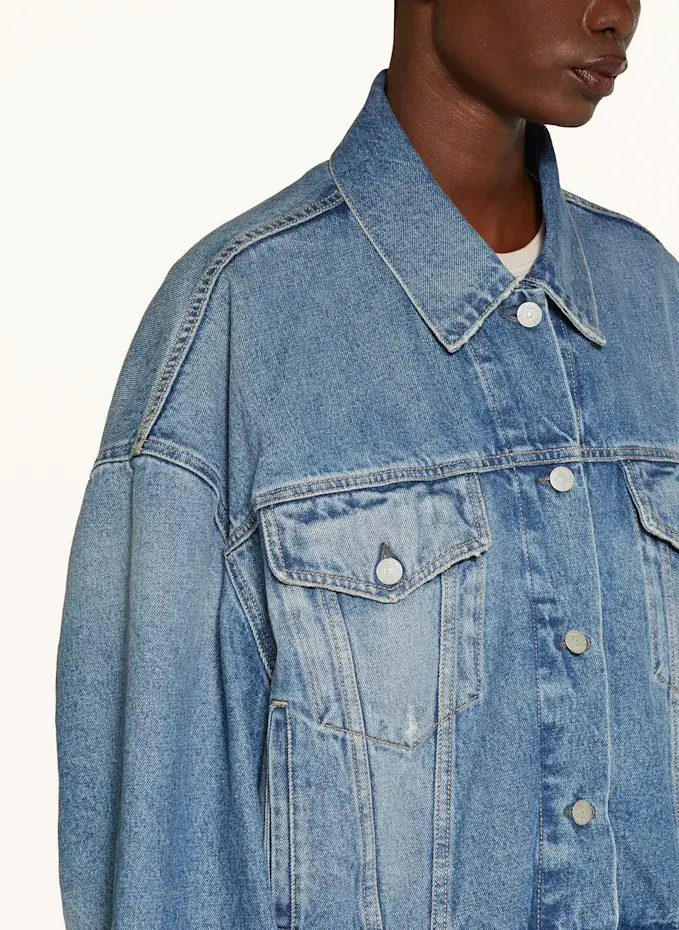 Acne Studios Oversized-Jeansjacke Rabatt