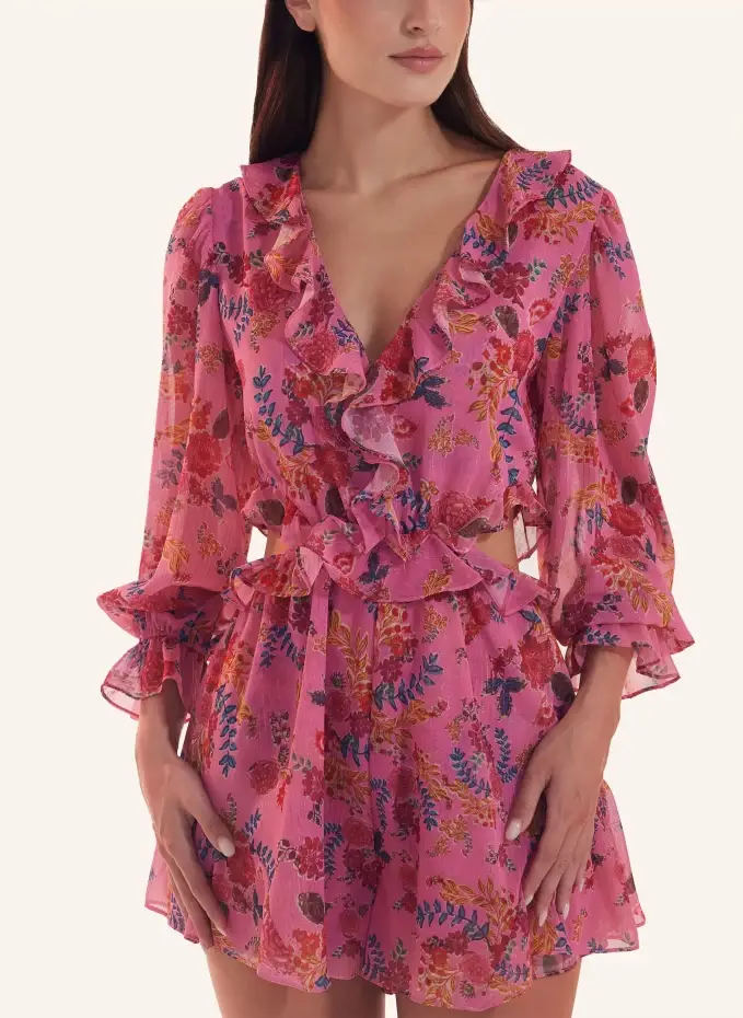 ADLYSH Abendkleid JUMPSUIT DAHLIA FLOWERS Lagerräumung