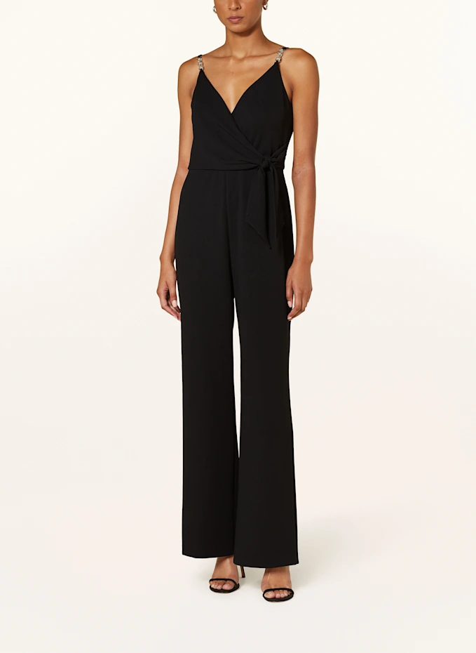 ADRIANNA PAPELL Jumpsuit mit Schmuckperlen Letzte 3 Tage