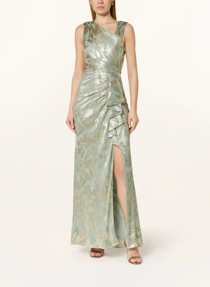 ADRIANNA PAPELL Abendkleid mit Glitzergarn und Volants Super Rabatt