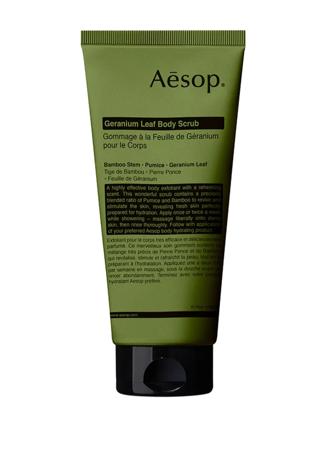 Aesop GERANIUM LEAF BODY SCRUB Online Shopping