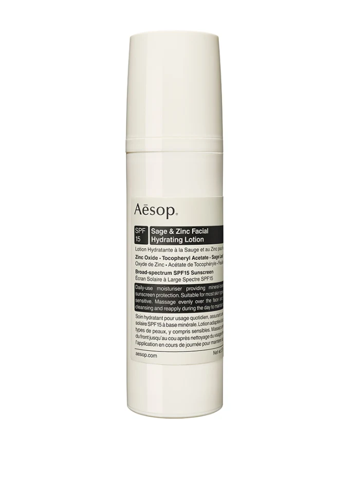 Aesop SAGE & ZINC FACIAL HYDRATING LOTION SPF15 Riesige Ersparnisse