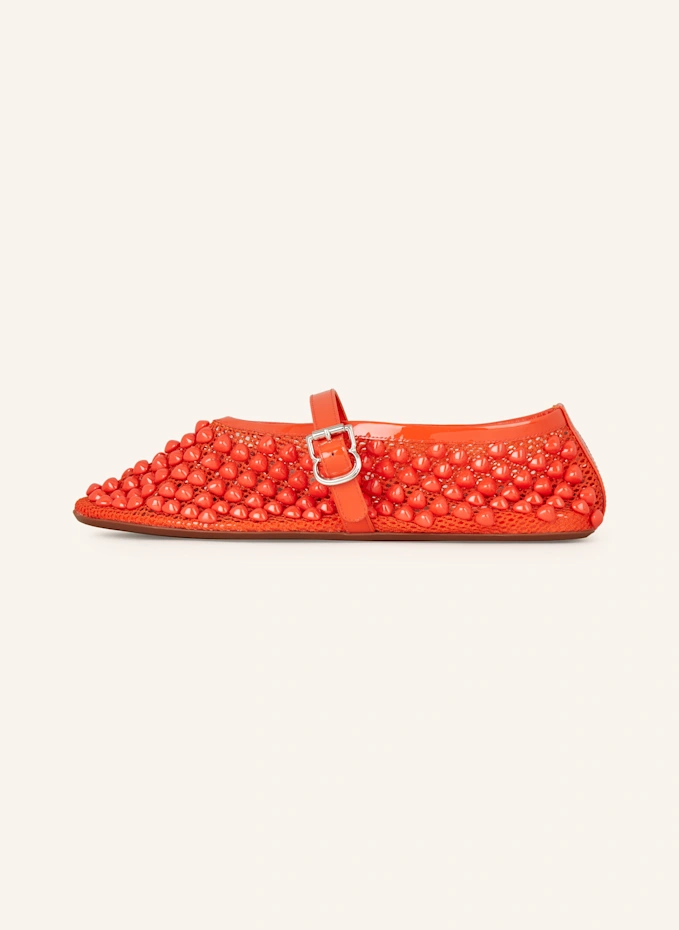ALAÏA Mary-Jane-Ballerinas mit Schmucksteinen Sonderangebote