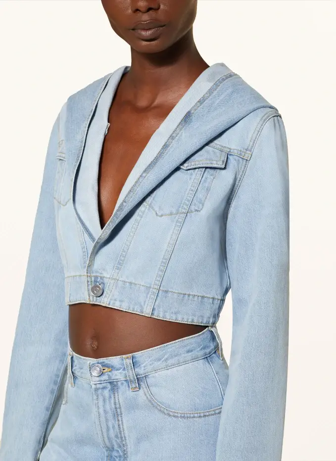 ALAÏA Cropped-Jeansjacke Riesige Rabatte