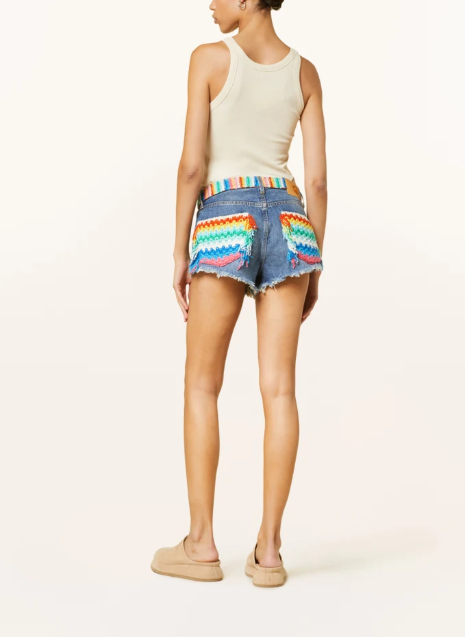 ALANUi Jeansshorts OVER THE RAINBOW mit Fransen Outlet