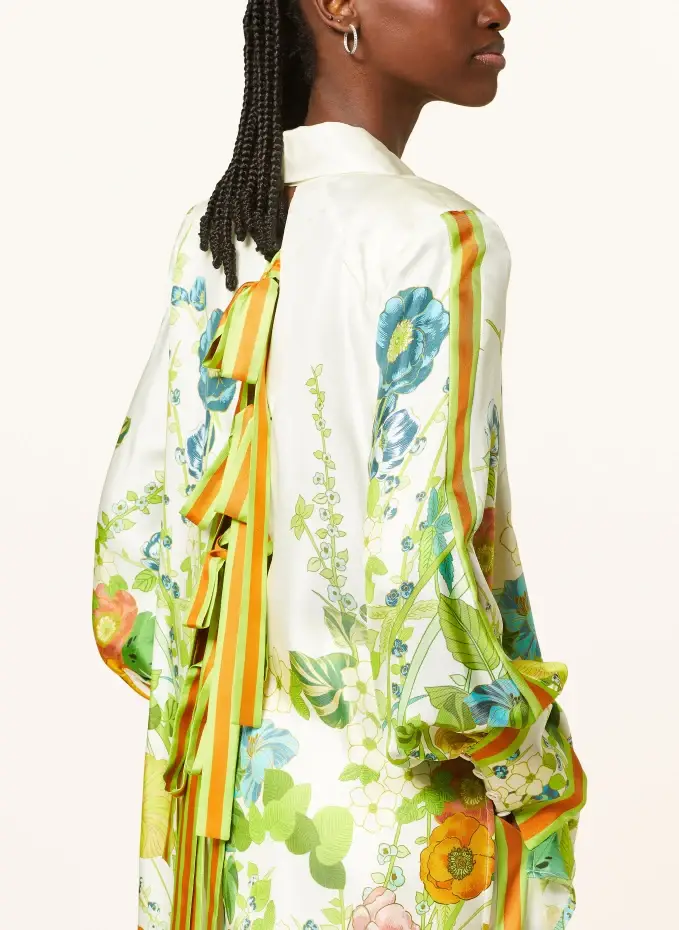 ALÉMAIS Seidenbluse CONSTANCE mit Cut-out Große Rabatte