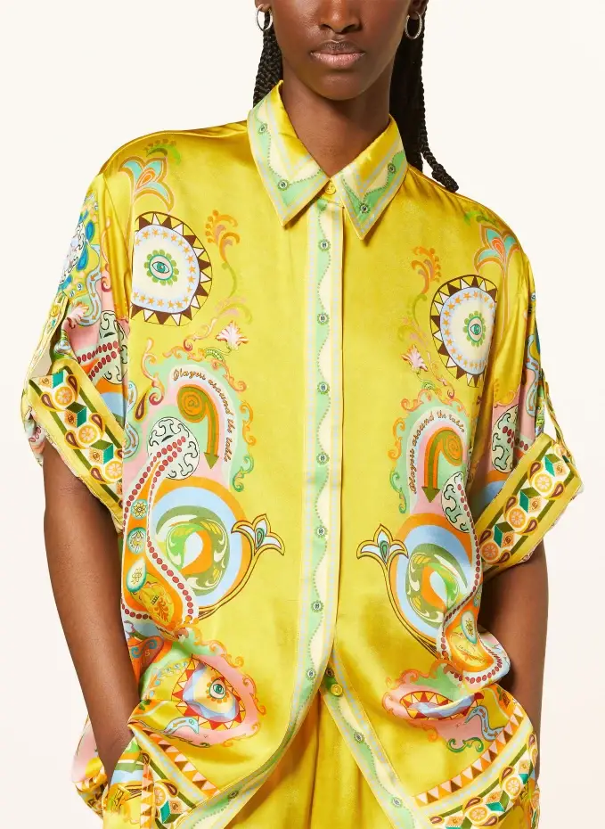 ALÉMAIS Hemdbluse PINBALL aus Seide Räumungsverkauf