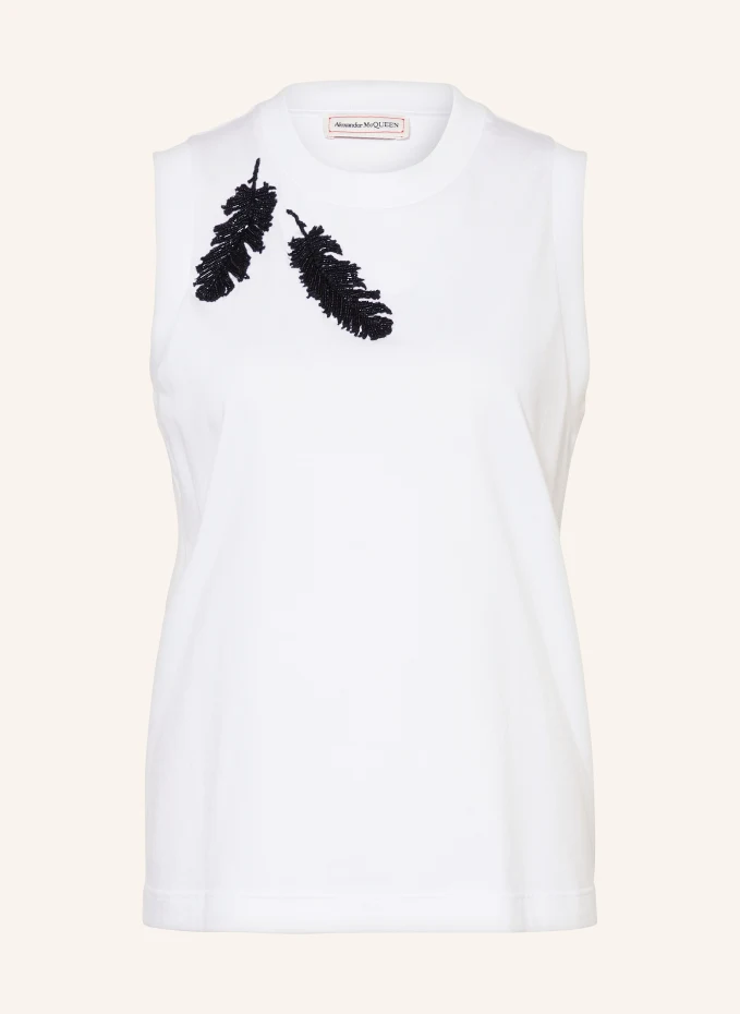 Alexander McQUEEN Top mit Schmucksteinen Letzter Tag