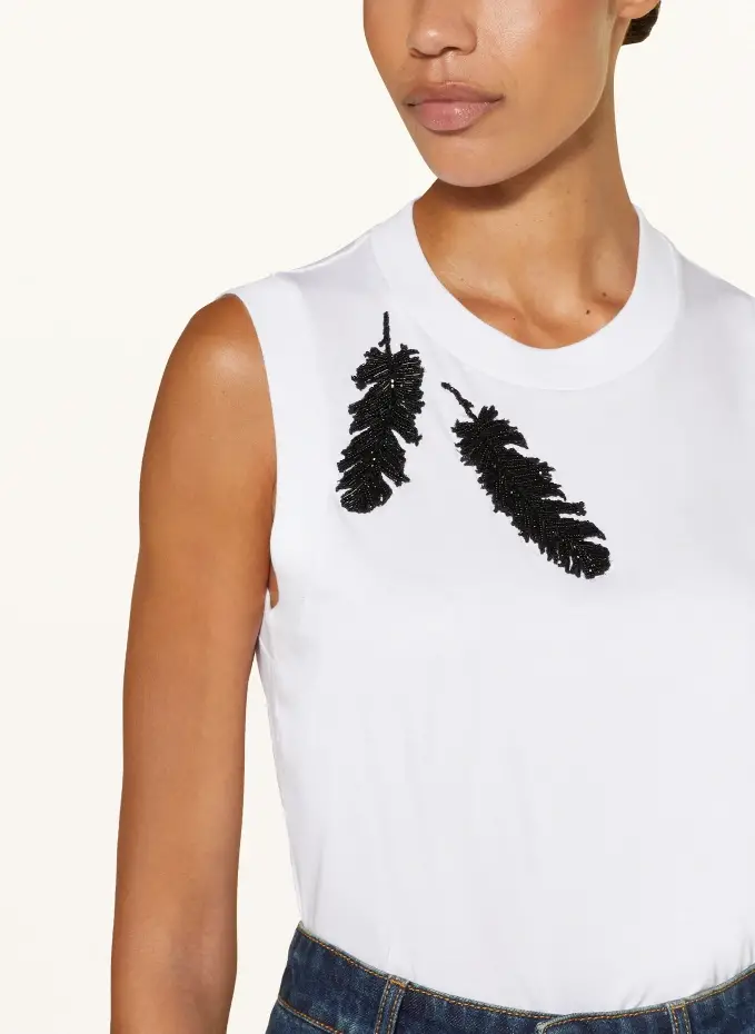 Alexander McQUEEN Top mit Schmucksteinen Letzter Tag