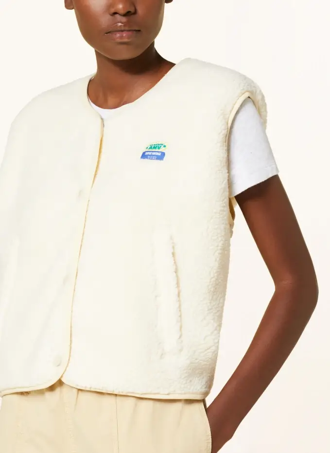 American Vintage Teddyfell-Weste Discount Store für neue Produkte