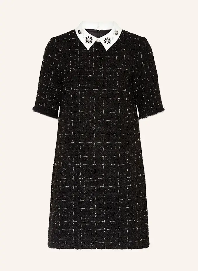 Ana Alcazar Tweed-Kleid mit Glitzergarn und Schmucksteinen Kostenloser Versand international