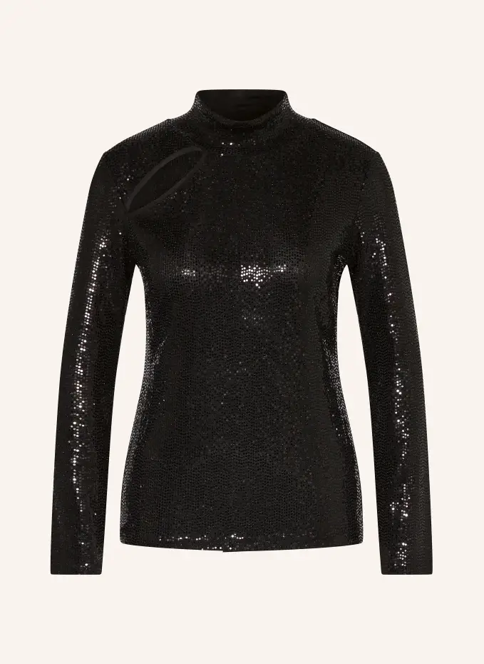 Ana Alcazar Blusenshirt mit Pailletten und Cut-out Rabatte dieses Monats